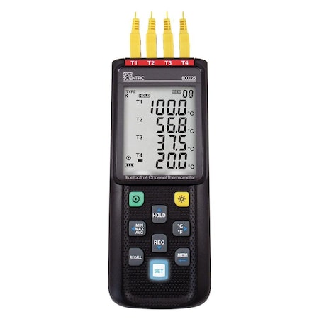Sper Scientific Bluetooth 4-Channel Datalogging Thermometer 800025